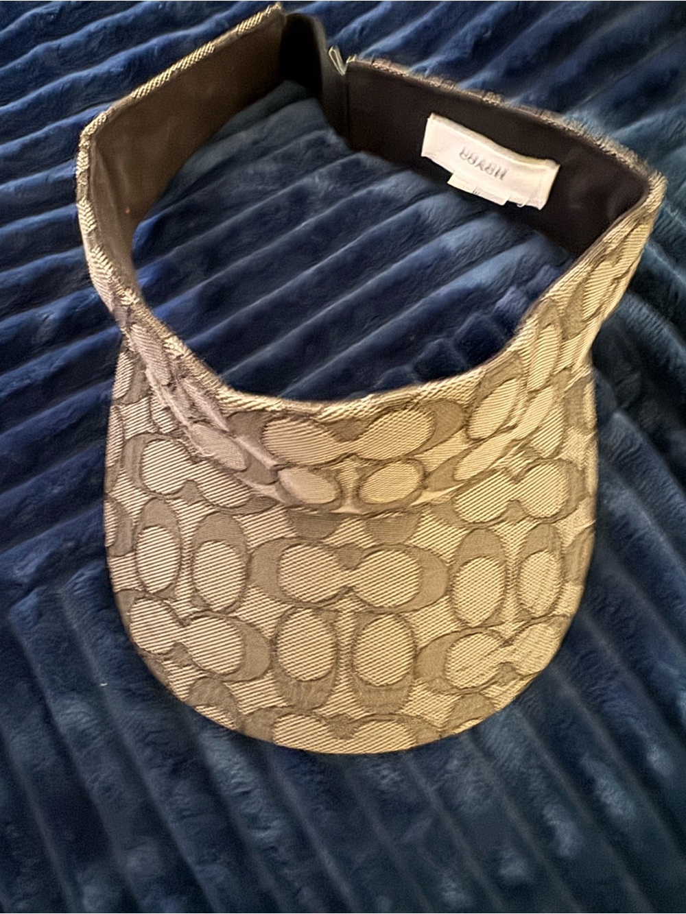 Coach Tan Signature Jacquard Visor